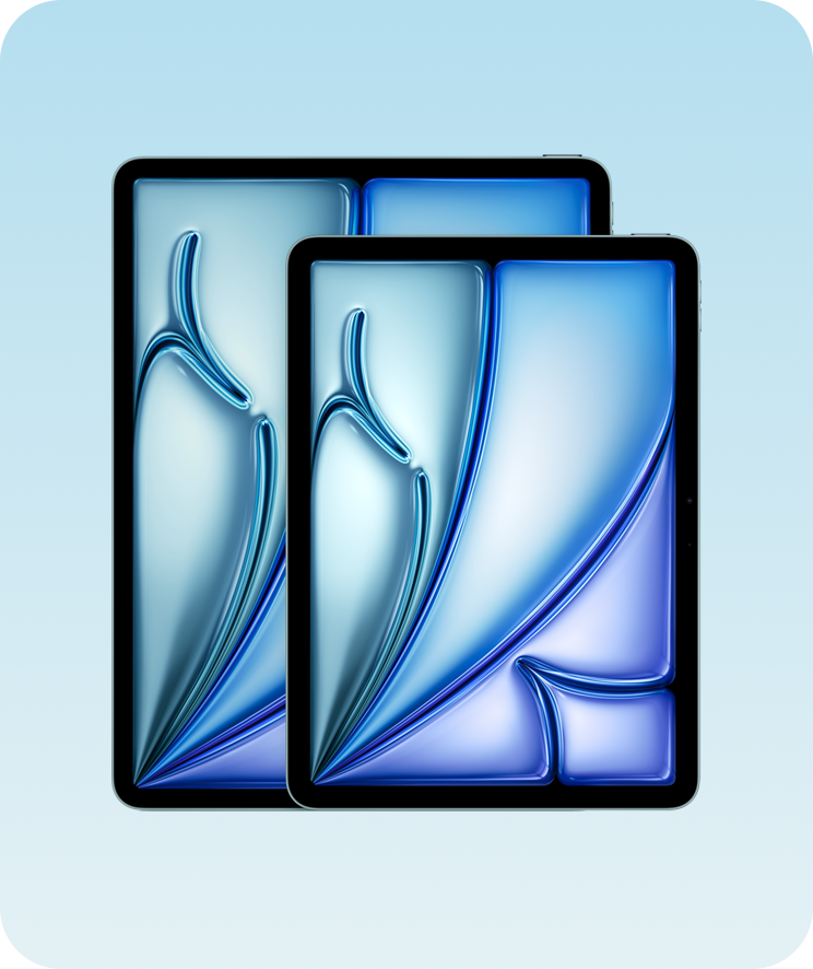 iPad Air avec puce M4 en formats 11 pouces et 13 pouces, coloris bleu
